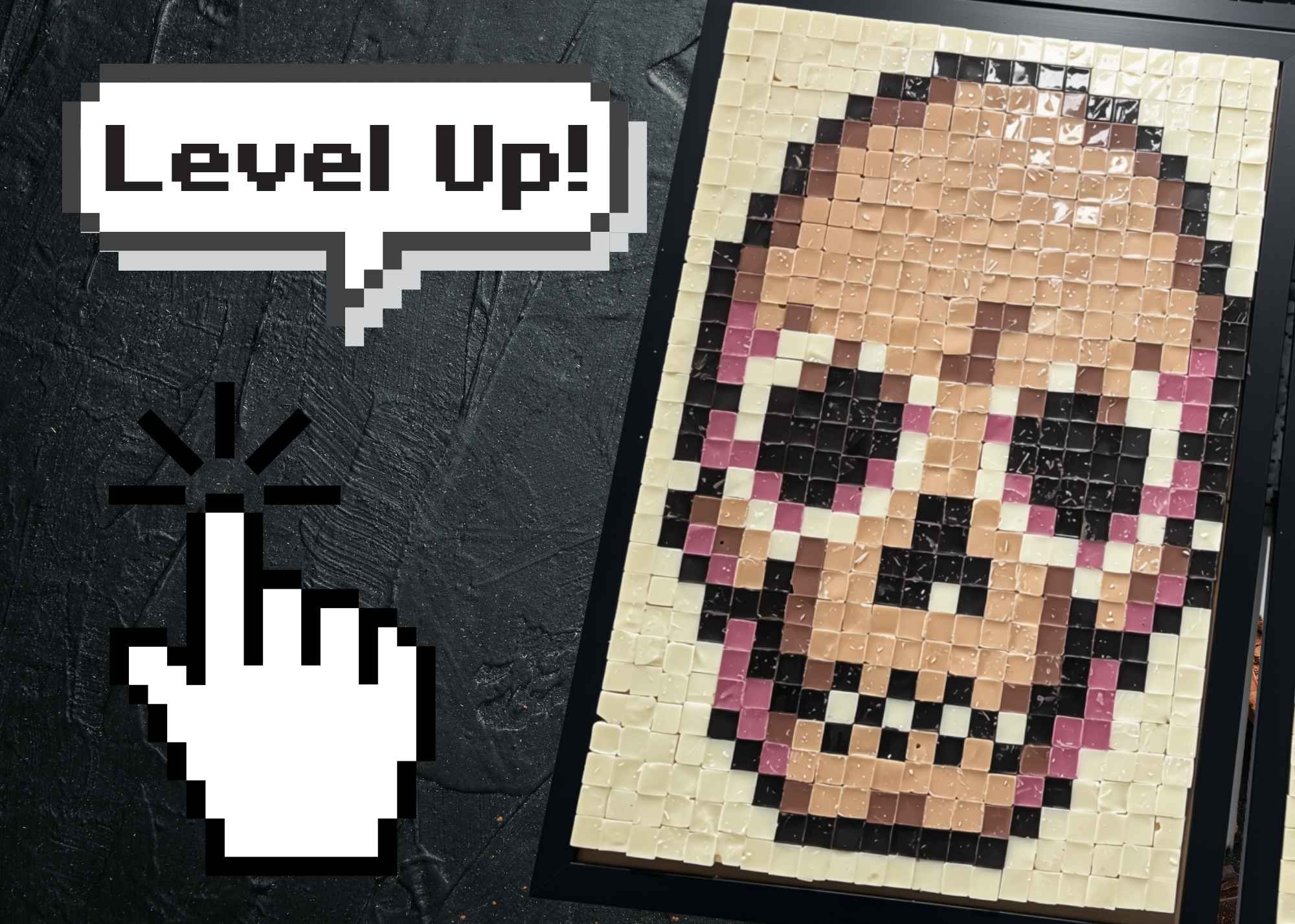 Čokoládové pixely NIZUMA - jedlá čokoládová skládačka